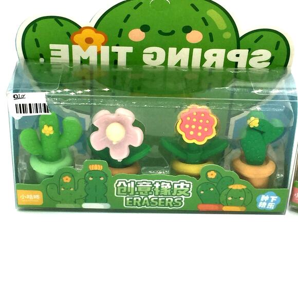 New Kawaii Cactus Eraser Set - 2 Boxes Included - Picture 3 of 4